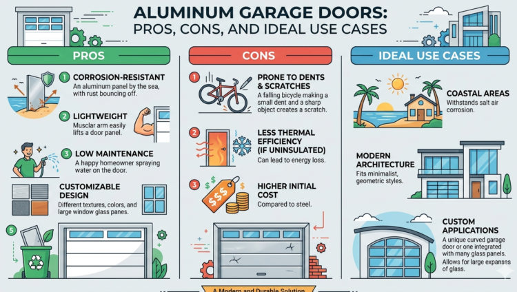 Aluminum Garage Doors: Pros, Cons, and Ideal Use Cases