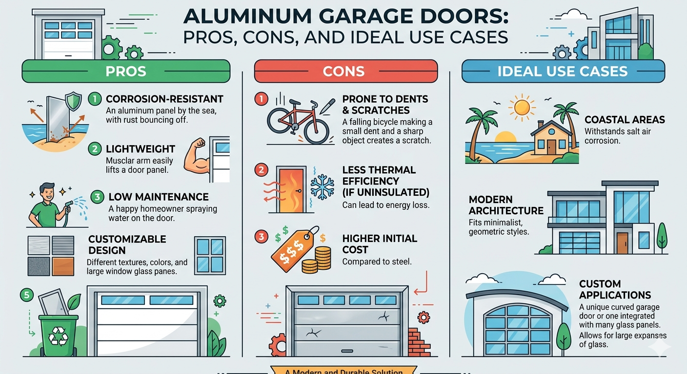 Aluminum Garage Doors: Pros, Cons, and Ideal Use Cases